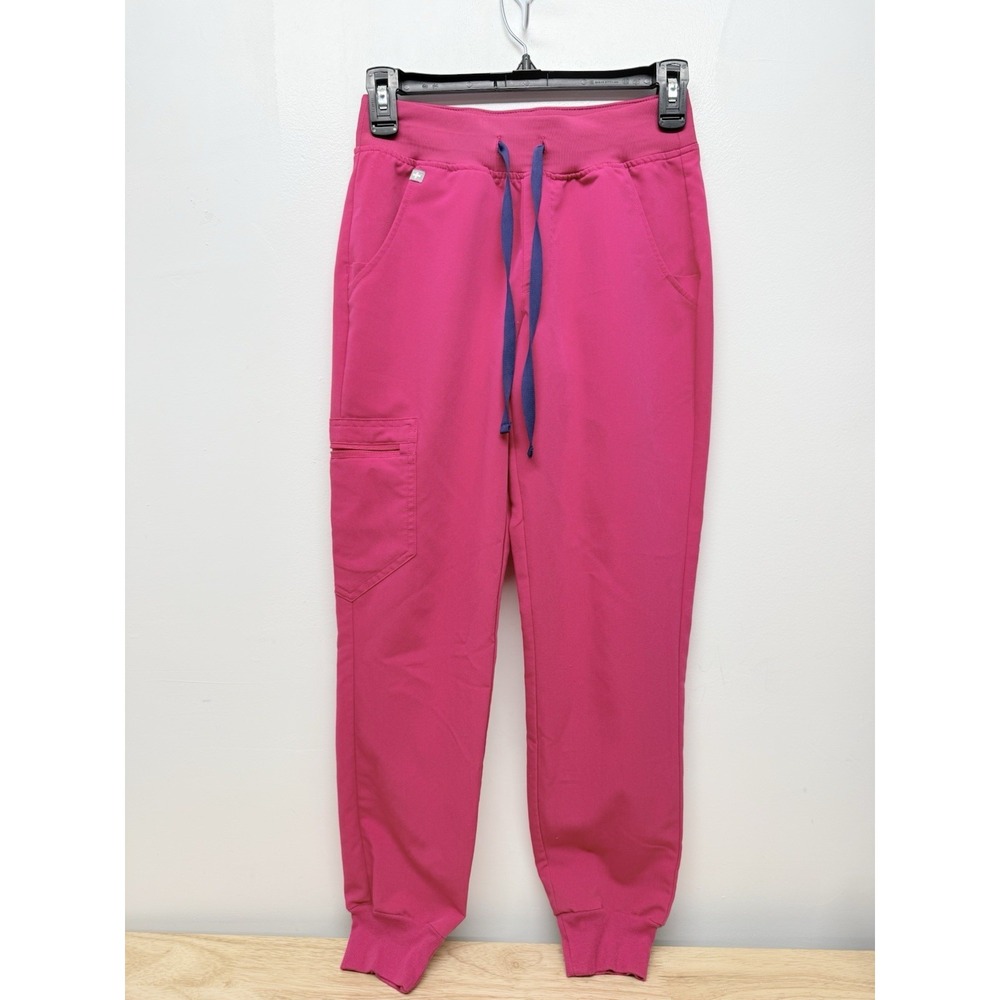 FIGS Zamora Bright Fuchsia Pink Medical Full Length Women XXSP Petite #66